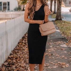 SOLD // Caitlin Covington x Pink Lily The Courtney Ribbed dress